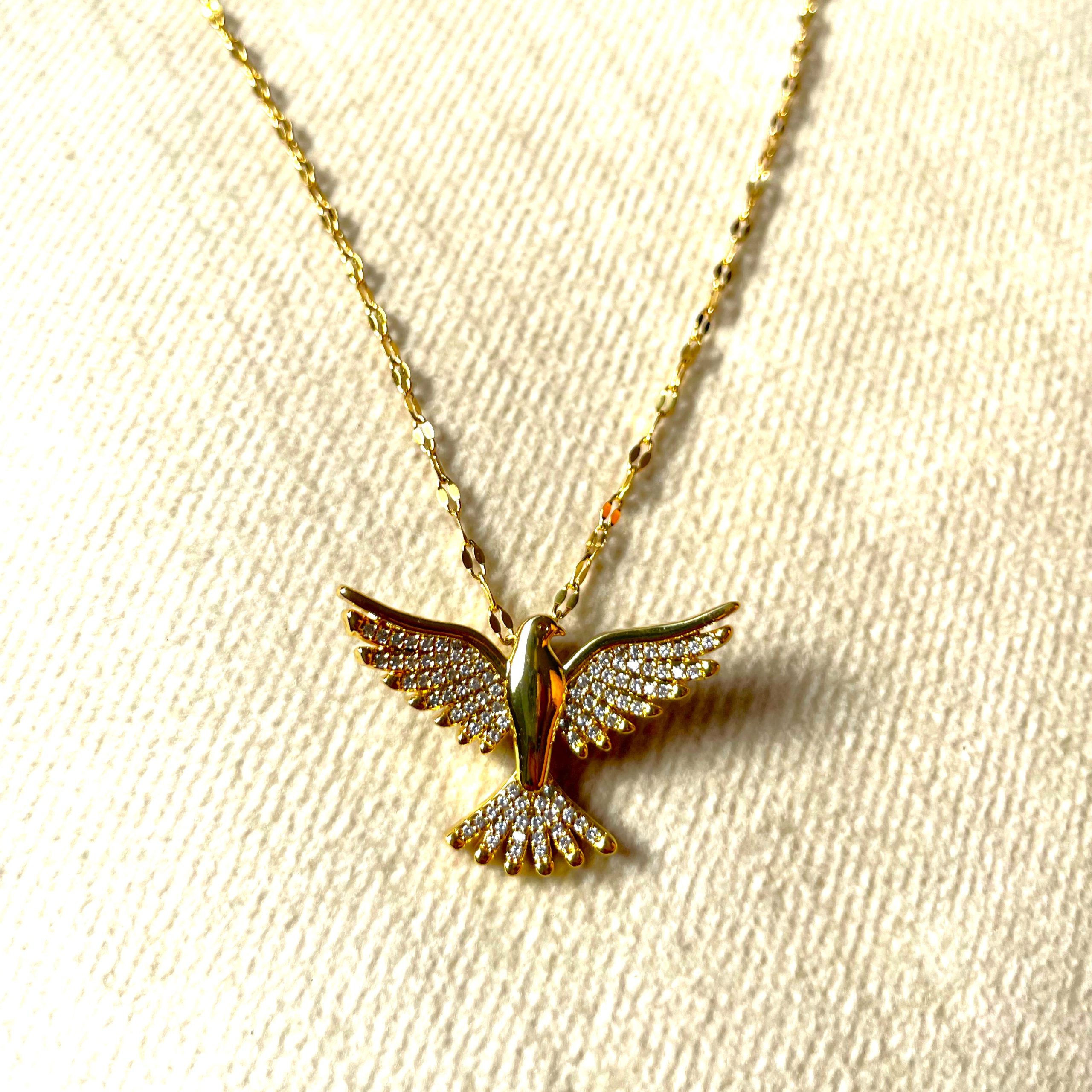 collier aigle en acier inoxydable